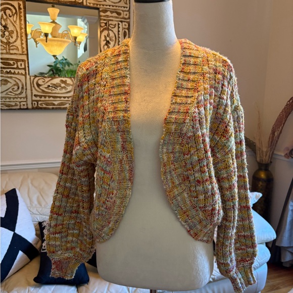 eesome Sweaters - Multicolor Knit Cardigan
